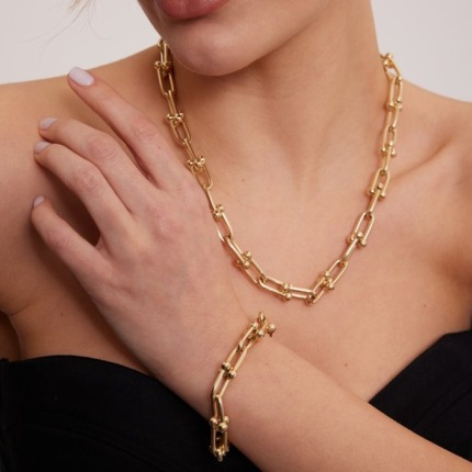 14 Ayar Tiffany Taşlı Altın Kolye 14ATFFNYKLY1